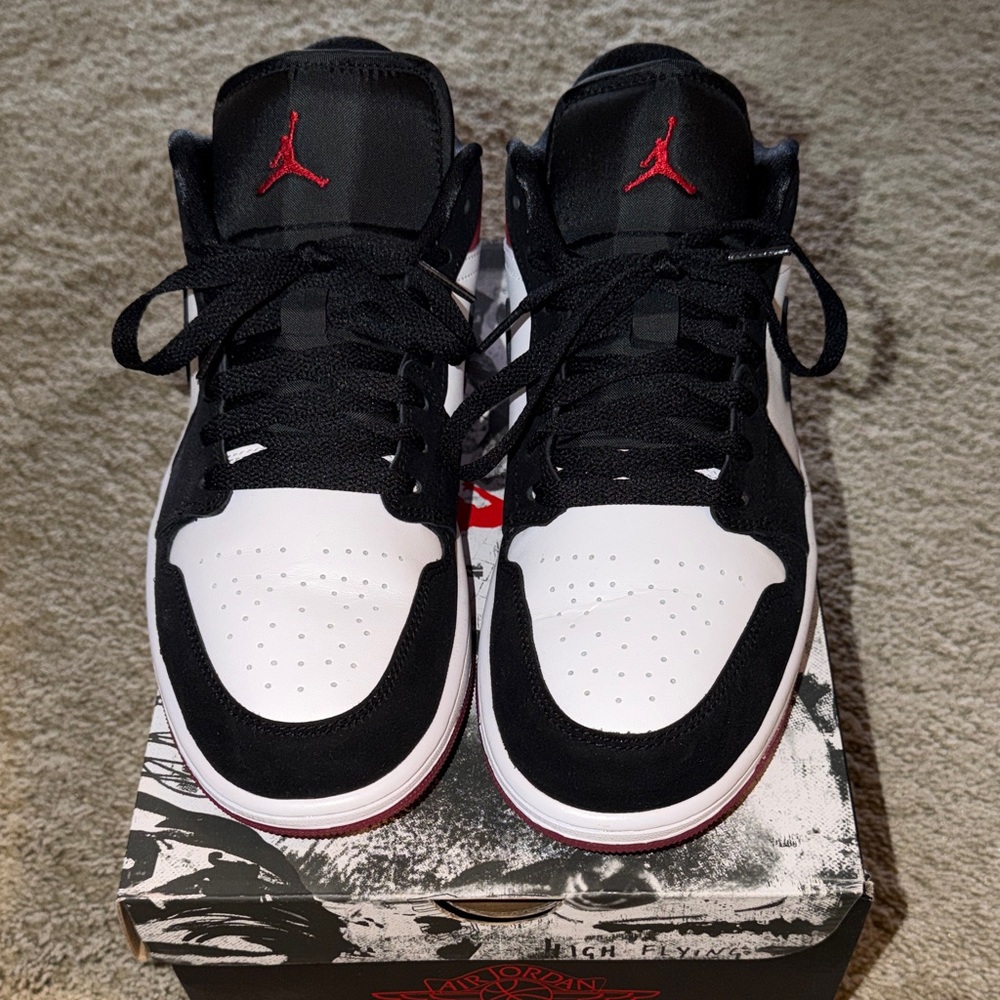 🔥Air Jordan 1 Low Red and Black Men's Sneakers🔥